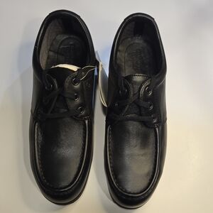 Red Wing Boots Men's Black Leather Boat Shoes – Classic Lace-Up Deck Style Sz 8